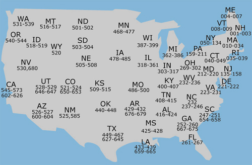 ssn prefix by state. longdesc available